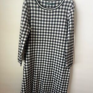 Black and White Houndstooth Dress